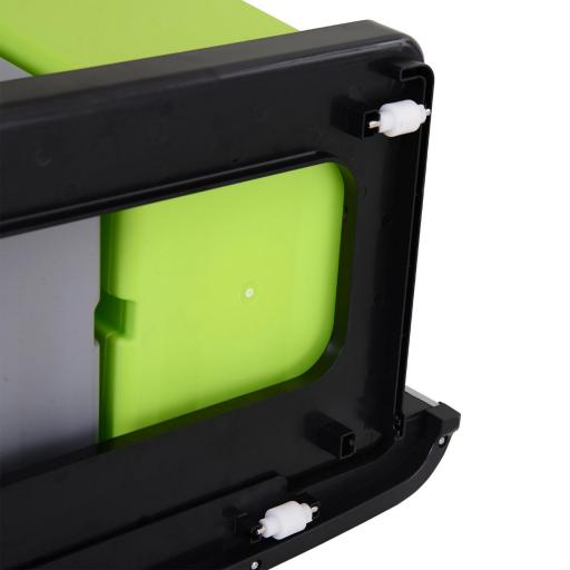 Papelera de Cocina 72L con Sensor Detector de Movimiento Apertura Automático y 3 Compartimentos 42x30x81 cm Gris [6]