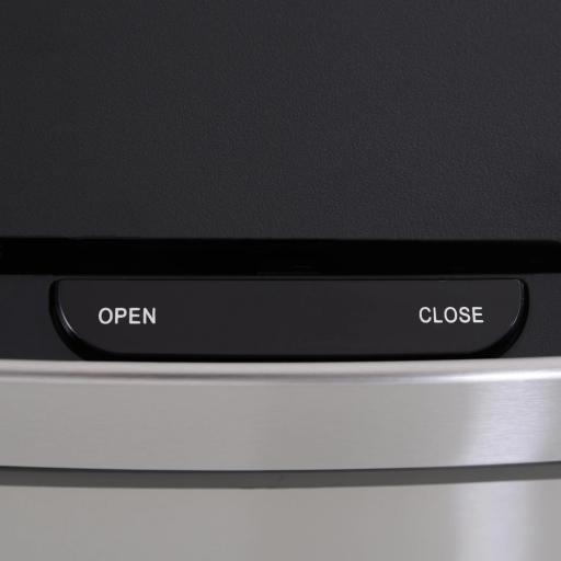 Papelera de Cocina 72L con Sensor Detector de Movimiento Apertura Automático y 3 Compartimentos 42x30x81 cm Gris [7]