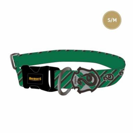 Harry Potter Collar para perros S/M Slytherin verde ajustable