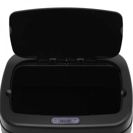 Papelera de Cocina 20L con Sensor Infrarrojo Apertura Automática y Cubo Interior Extraíble 33x25x42,5 cm Plata y Negro [5]