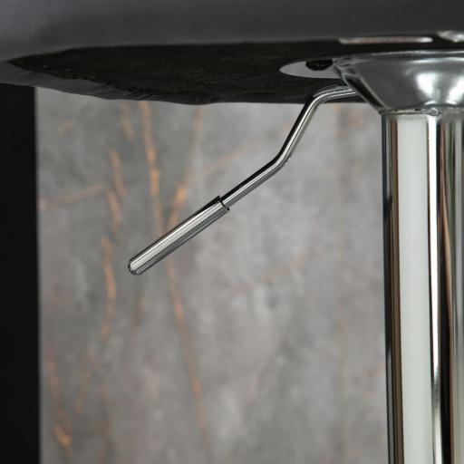 Juego de 2 Taburetes de Cocina Taburetes Altos con Altura Ajustable Asiento Giratorio 43x45x81-101 cm Gris [7]