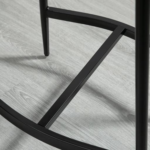 Conjunto de 2 Taburetes Altos de Cocina con Estructura de Acero Estilo Industrial Carga 120 kg para Comedor Bar Gris [7]