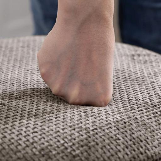 Taburete de Bar con Almacenaje Altura Ajustable Taburete de Cocina Redondo Giratorio Tapizado en Chenilla Gris [7]