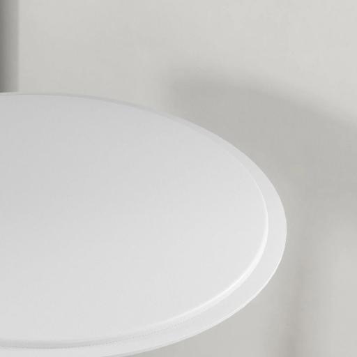 Mesa de Bar con Altura Ajustable Giratoria 360° Base Redonda Mesa Alta de Bar para Cocina Comedor Ø63x67-93 cm Blanco [7]