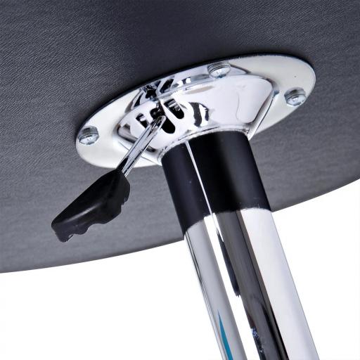 Mesa de Bar con Altura Ajustable Giratoria 360° con Base Redonda Mesa Alta Moderna para Cocina Ø63x67-93 cm Negro [8]