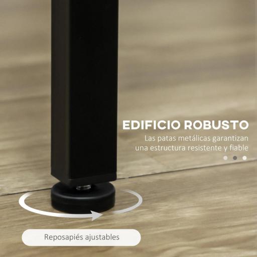 Set de Mesa Bar y 4 Taburetes Muebles Altos con Mesa de 110x50x89,5 cm y Taburetes de Ø30x60,5 cm Negro y Madera [4]