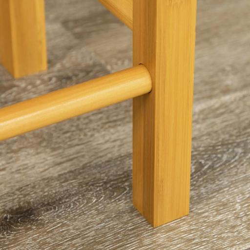 Juego de Mesa Alta de Bar y 2 Taburetes con Ruedas Mesa Plegable de Cocina con Taburetes 82,5x75,5x83,5 cm Marrón [6]