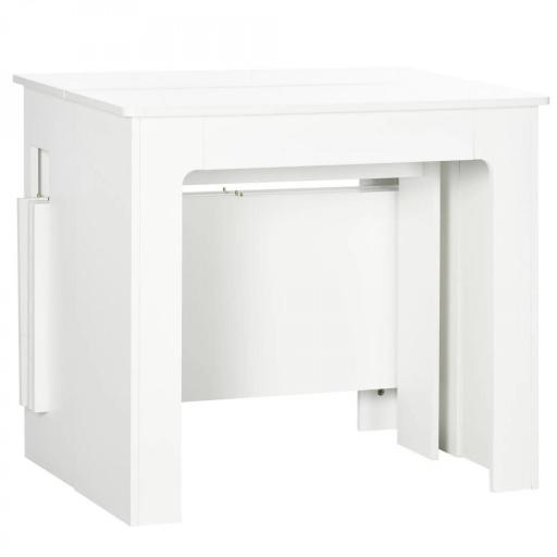 Mesa de Comedor Extensible para 4-6 Personas Mesa Auxiliar Multifuncional para Estudio Cocina 180x85x75 cm Blanco [8]