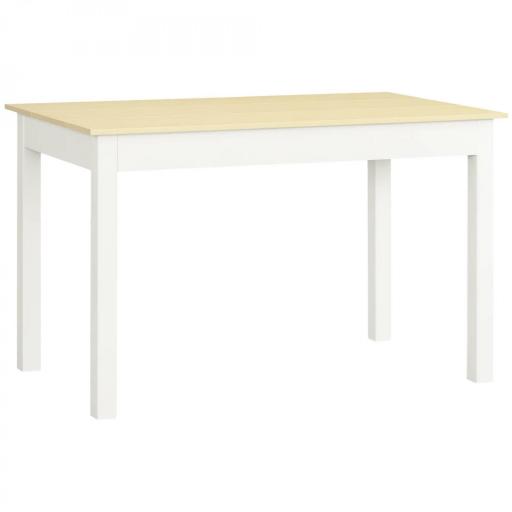 Mesa para 4-6 Personas para Comedor Cocina Salón de Melamina de Madera de Estilo Moderno 119x70x75 cm Roble y Blanco [10]