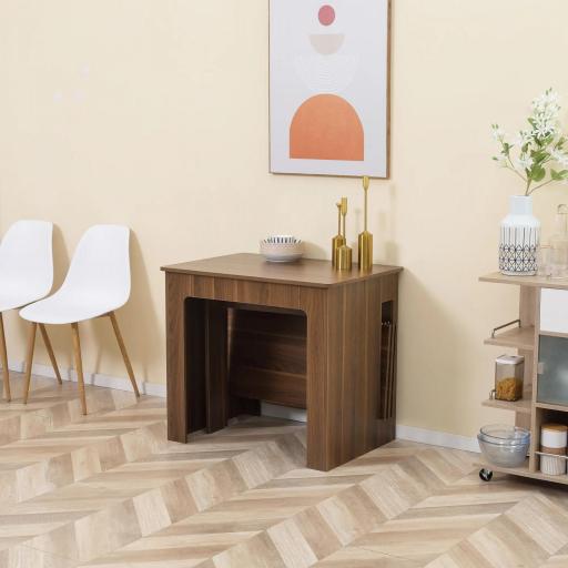 Mesa de Comedor Extensible para 4-6 Personas Mesa Auxiliar Multifuncional para Estudio Cocina 180x85x75 cm Marrón [6]