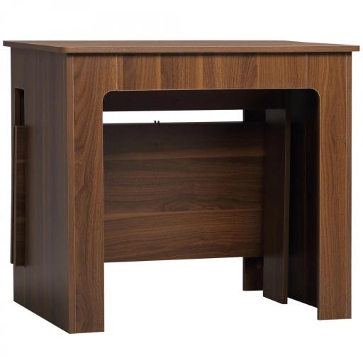 Mesa de Comedor Extensible para 4-6 Personas Mesa Auxiliar Multifuncional para Estudio Cocina 180x85x75 cm Marrón [9]