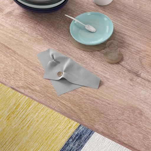 Conjunto de Comedor 5 Piezas Juego de 1 Mesa y 4 Sillas con Pies Acero para Cocina 110x70x75 cm Madera Natural y Blanco [7]