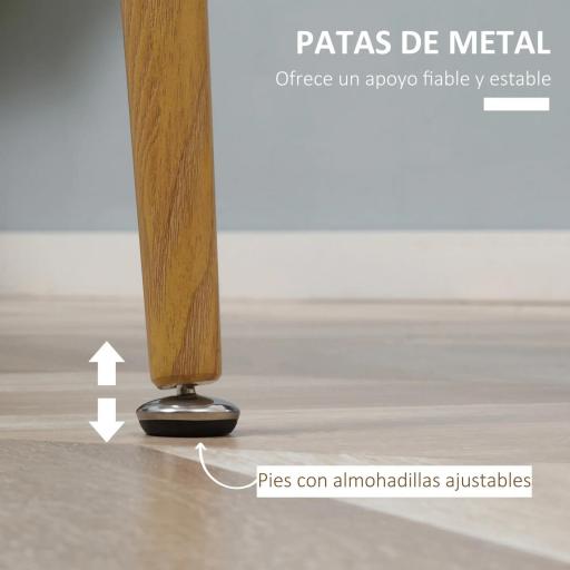 Mesa de Comedor Redonda para 2 Personas Mesa de Cocina Estilo Nórdico con Patas de Metal Ø72x75 cm Blanco Mate [4]