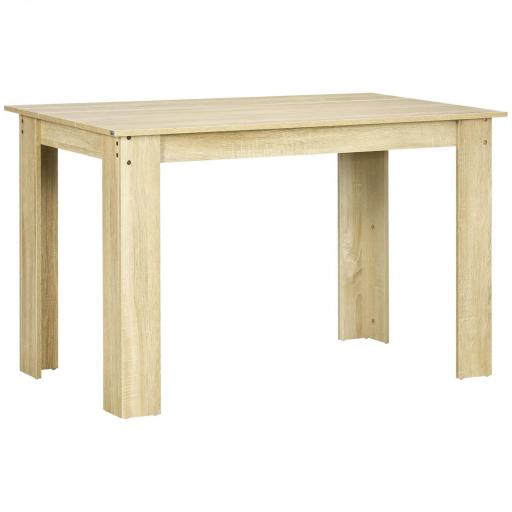 Mesa de Comedor para 4-6 Personas Rectangular de Melamina de Madera y Estilo Moderno 120x69x75 cm Roble [9]