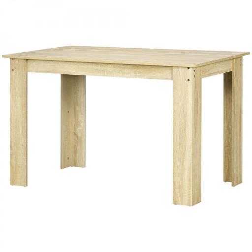 Mesa de Comedor para 4-6 Personas Rectangular de Melamina de Madera y Estilo Moderno 120x69x75 cm Roble [8]