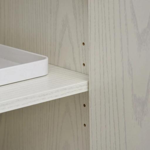 Aparador Auxiliar para Microondas Armario Bajo de Cocina con Armario de 2 Puertas y Estante Ajustable con Ruedas Carga 70 kg 60,4x40,3x97 cm Blanco [7]