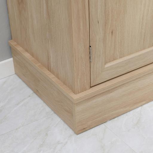 Alacena de Cocina con 4 Puertas 1 Cajón y Estante Abierto Mueble Auxiliar para Microondas 74x39,5x183 cm Roble [5]