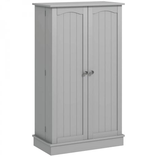 Armario Despensa Cocina con 2 Puertas y 16 Estantes Alacena Moderna con Estantes Ajustables 60x30x104cm Gris [10]