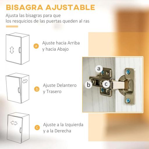 Armario de Cocina con 1 Cajón Estante Ajustable y Estante Abierto Estilo Moderno Antivuelco 71x41x178 cm Blanco [5]