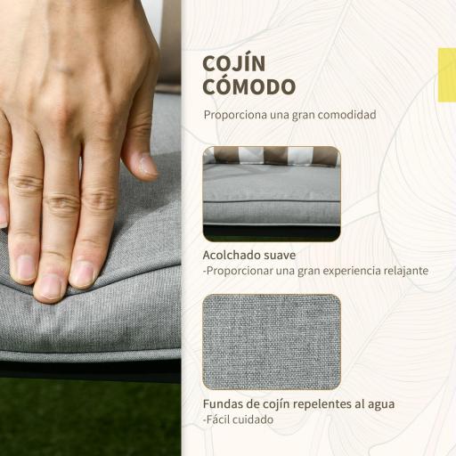 Conjunto Mesa y 2 Sillas de Jardín de Ratán Sintético con 2 Cojines Decorativos 46x46x48 cm y 59x71x80 cm Marrón [6]