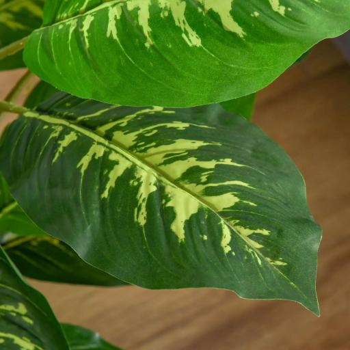 Aglaonema Artificial Planta Sintética de 95 cm con 42 Hojas Decoración para Hogar Oficina Verde [5]