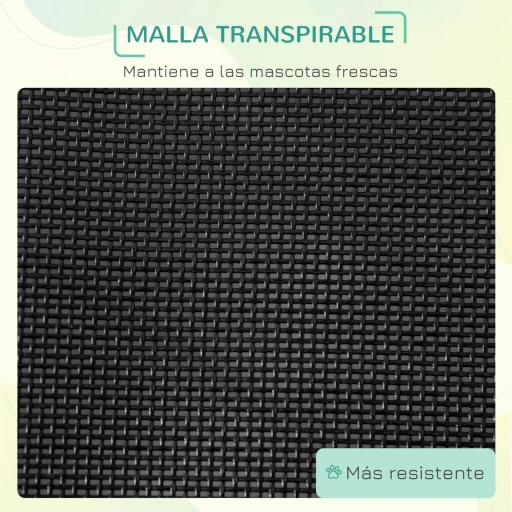 Cama Elevada para Perros Plegable Cama para Mascotas Pequeños Medianos con Tela de Malla Transpirable Marco de Acero para Interior Exterior 92x56,5x19,5 cm Negro [5]