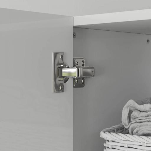 Columna de Baño de Pared con Estantes Ajustables y 2 Puertas Mueble de Baño Moderno 40x30x160 cm Blanco [2]