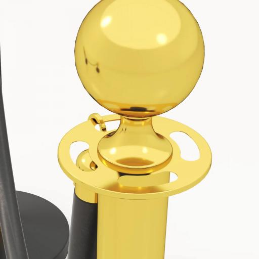 Postes Separadores de Acero Inoxidable de 2 Piezas 96 cm de Altura Base Rellenable 2 Cuerdas de Terciopelo Negro [7]