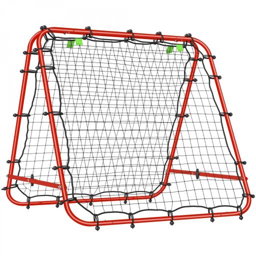 Red de Rebote Plegable con Ángulo Ajustable para Entrenamiento de Fútbol Béisbol y Tenis 100x95x90 cm Rojo [9]