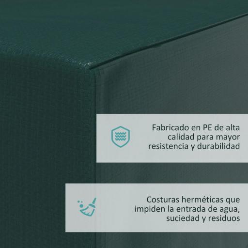 Funda Protectora para Muebles Rectangular Funda de Muebles para Jardín Impermeable Anti-UV Antipolvo 235x190x90 cm Verde [7]