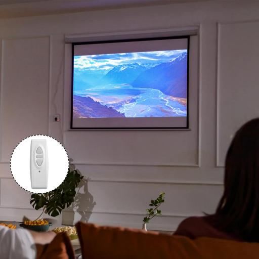 Pantalla del Proyector Eléctrica Portátil Universal 84 Pulgadas Pantalla para Proyección Motorizada 4:3 con Control Remoto Cine en Casa Presentaciones Colgada de Pared [7]