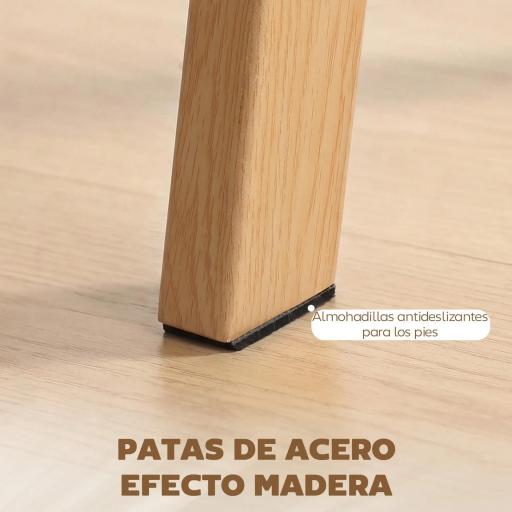 Mesa de Comedor Rectangular Moderna para 6 Personas Superficie de Vidrio Templado 150x75x76 cm Transparente [5]