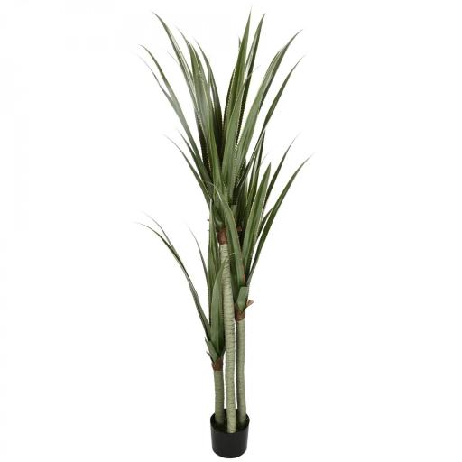 Yuca Artificial 190cm Planta Artificial con 39 Hojas Decoración para Hogar Salón Oficina Jardín Ø17x190 cm Verde [1]