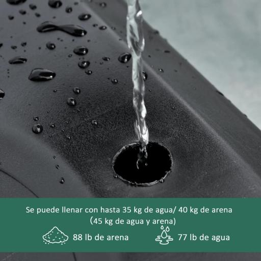 Canasta de Baloncesto con Altura Ajustable 206-260 cm Aro de Baloncesto con Ruedas y Base Rellenable Negro [3]