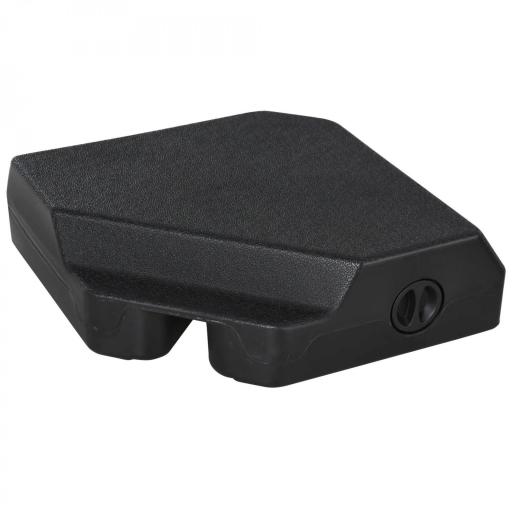 Base para Sombrilla de Ø48 mm con 4 Pesos Rellenables de Agua o Arena de 60L Soporte de Sombrilla en Forma de Cruz con Tubo de Acero 80x80x56 cm Negro [9]