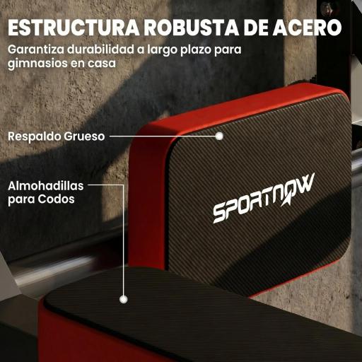 Barra de Dominadas de Pared 2 en 1 Estación Multifuncional para Gimnasio en Casa Carga 200 kg Rojo [6]