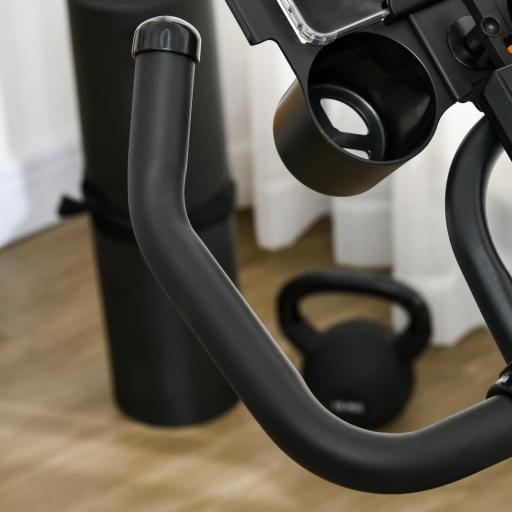 Bici Estática con Resistencia Regulable Volante de Inercia 8 kg Pantalla LCD Manillar y Asiento Ajustable Azul [7]