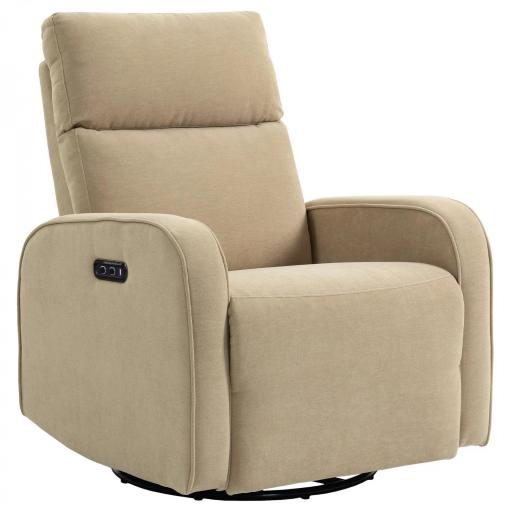 Sillón Relax Reclinable Eléctrico Giratorio y Balancín con Doble Motor Reposacabezas Ajustable Puertos USB Reposapiés [7]