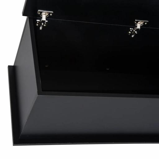 Arcón de Almacenamiento con Tapa Carga Máx. 120 kg para Dormitorio Salón 100x40x40 cm Negro [6]