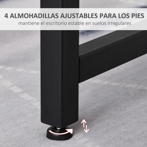 Escritorio para Hogar Oficina Mesa de Comedor Mesa de Ordenador Mesa de Estudio con Pies Ajustables Mobiliario Simple de Oficina 120x60x73cm Carga 70kg [7]
