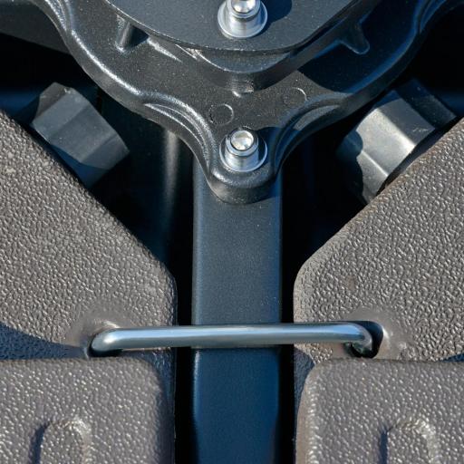 Base para Sombrilla en 4 Partes Rellenable de Arena y Agua Desmontable para Jardín Patio al Aire Libre 100x100x10,5 cm Café [5]