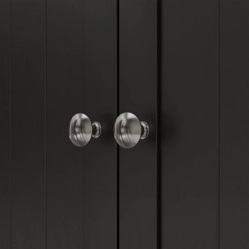 Armario Despensa Cocina con 2 Puertas y 16 Estantes Alacena Moderna con Estantes Ajustables 60x30x104cm Negro [7]