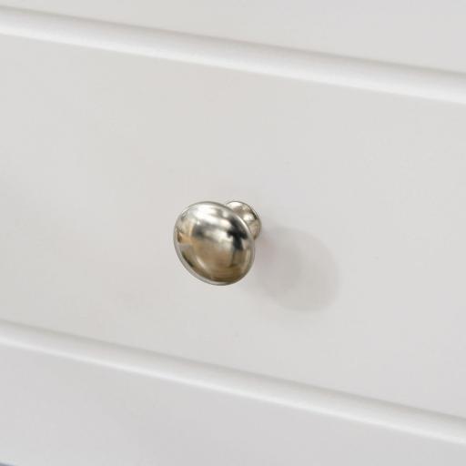 Alacena de Cocina Mueble Vitrina con 4 Puertas de Vidrio Templado Cajón y Estantes Ajustables 74x35,5x181,5 cm Blanco [7]