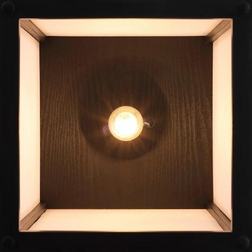 Lámpara de Pie de Madera con 3 Estantes de Almacenaje para Bombilla E27 Potencia Máx. 40W Lámpara Moderna para Salón Dormitorio 26x26x160 cm Negro y Blanco [6]