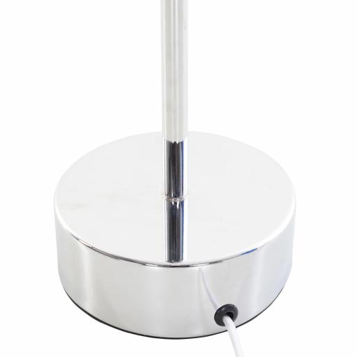 Lámpara de Pie Moderna para Dormitorio Estudio Salón (2 E27 Bombilla) Interruptor de y Bajo Consumo con Base de Acero Inoxidable 120 cm Blanco [6]