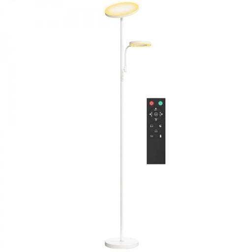 Lámpara de Pie LED Regulable 42W con Control Remoto y Táctil Temperatura de Color y Brillo Ajustable Blanco [8]