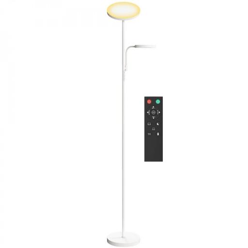 Lámpara de Pie LED Regulable 42W con Control Remoto y Táctil Temperatura de Color y Brillo Ajustable Blanco [7]