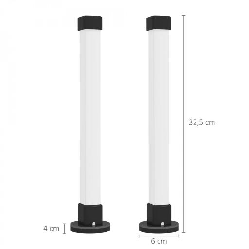 Conjunto de Lámparas de Mesa con Control Remoto App Bluetooth Sincronización con Música y Temporizador Blanco [1]