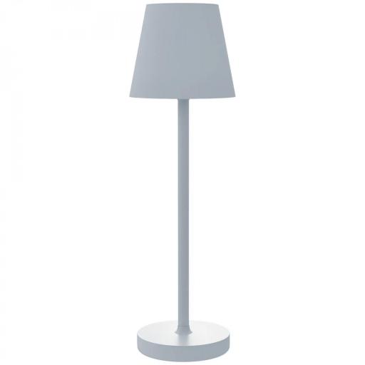 Lámpara de Mesita de Noche Inalámbrica con Luces LED Lámpara de Mesa USB-C Recargable 3 Colores Ø11,2x36,5 cm Gris [8]