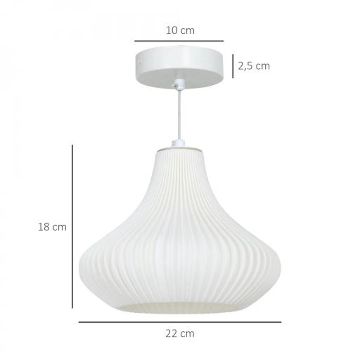 Lámpara de Techo LED Moderna Ø22x18 cm con Pantalla de Impresión 3D Luz Cálida de 3000K para Salón Dormitorio o Cocina [1]